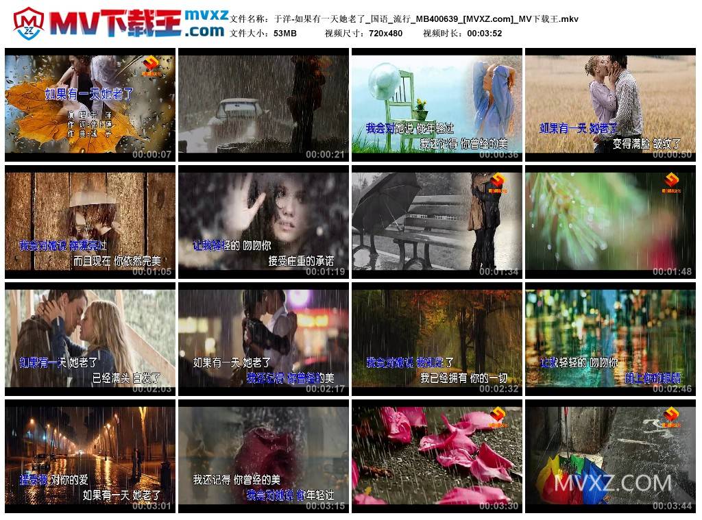 于洋-如果有一天她老了_国语_流行_MB400639